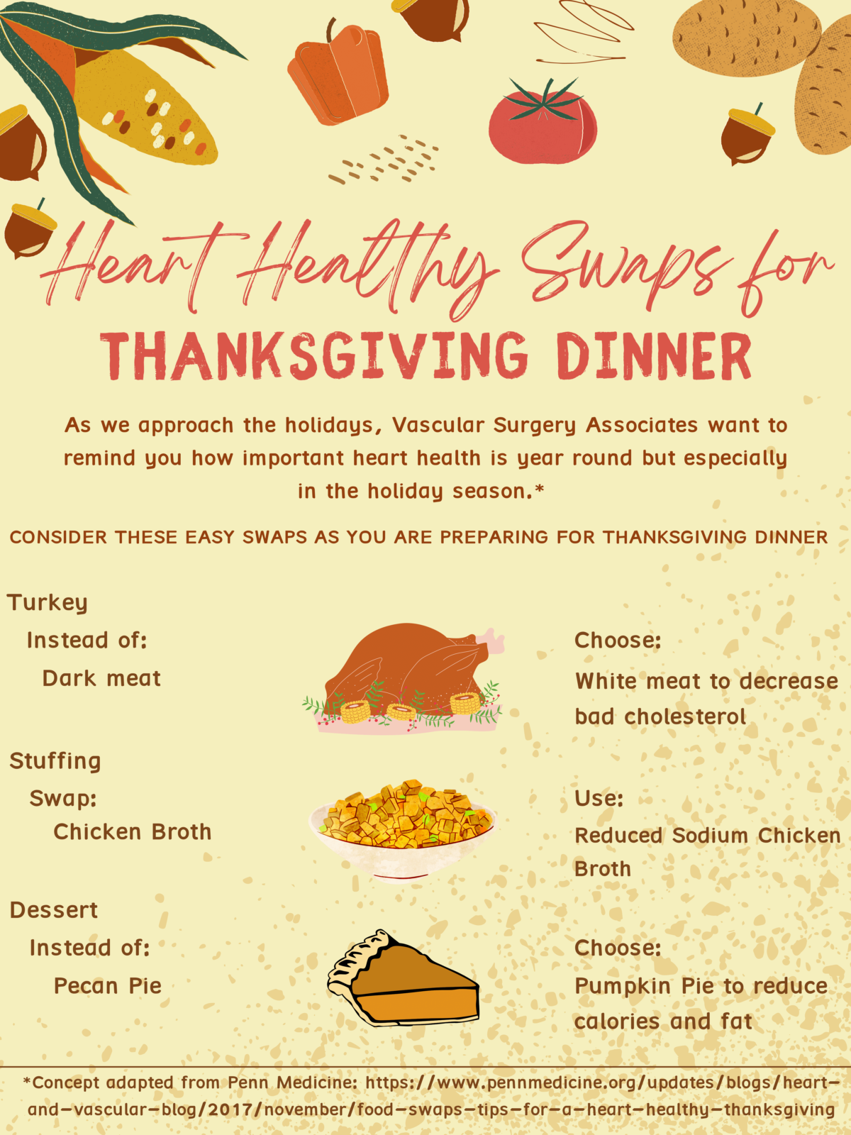 Heart Healthy Swaps for Thanksgiving Dinner – Vascular Surgery Associates